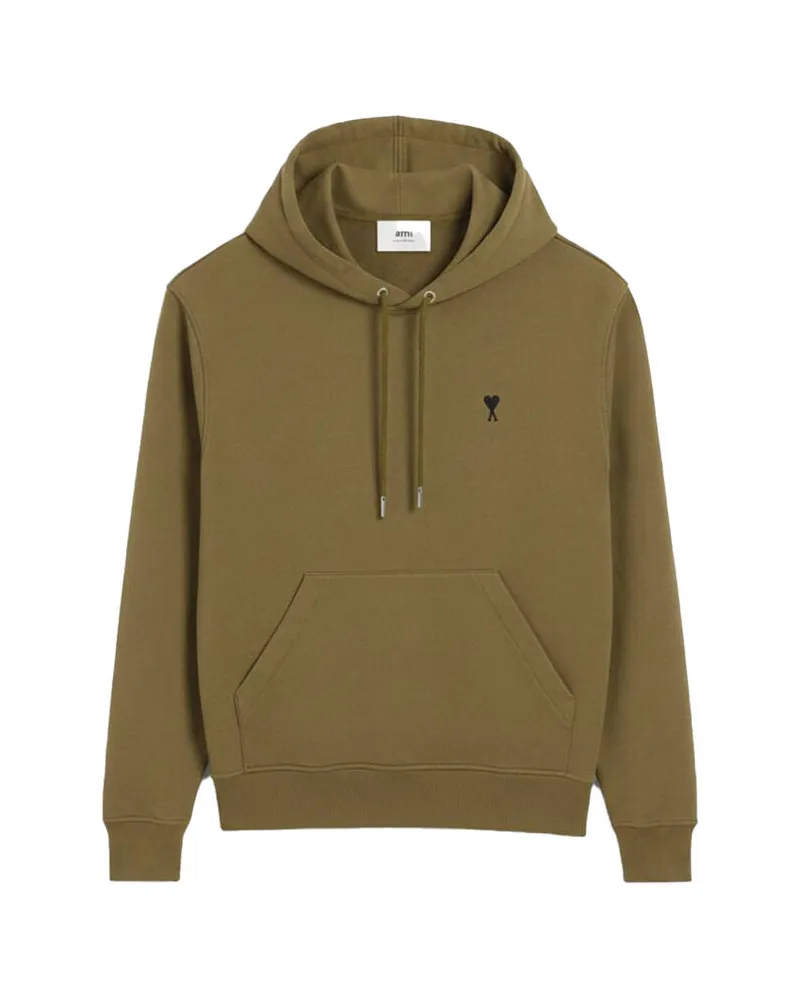 AMI Paris Herren Sweatshirt MOLLETON Grün