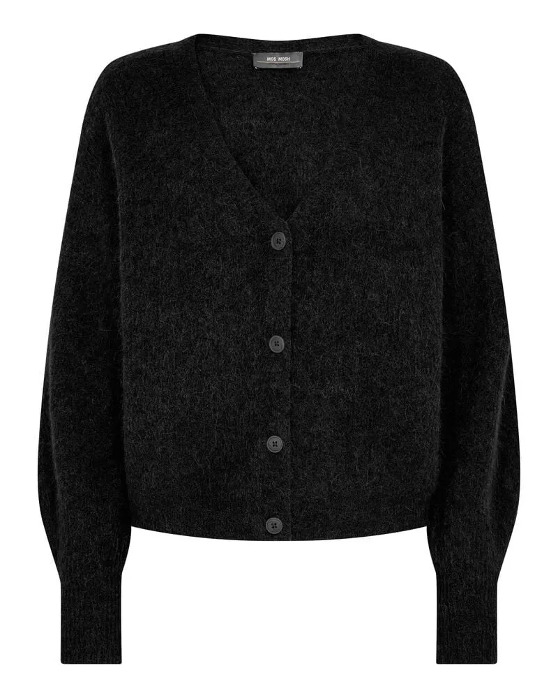 Mos Mosh Damen Strickjacke MMTHORA mit Wolle Schwarz