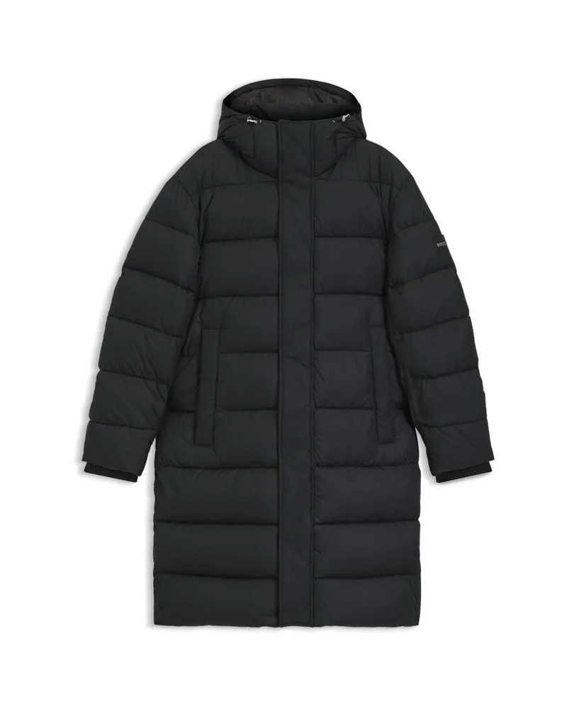 HUGO BOSS Herren Kurzmantel H-CENUTO Regular Fit mit wasserabweisender Oberfläche Schwarz