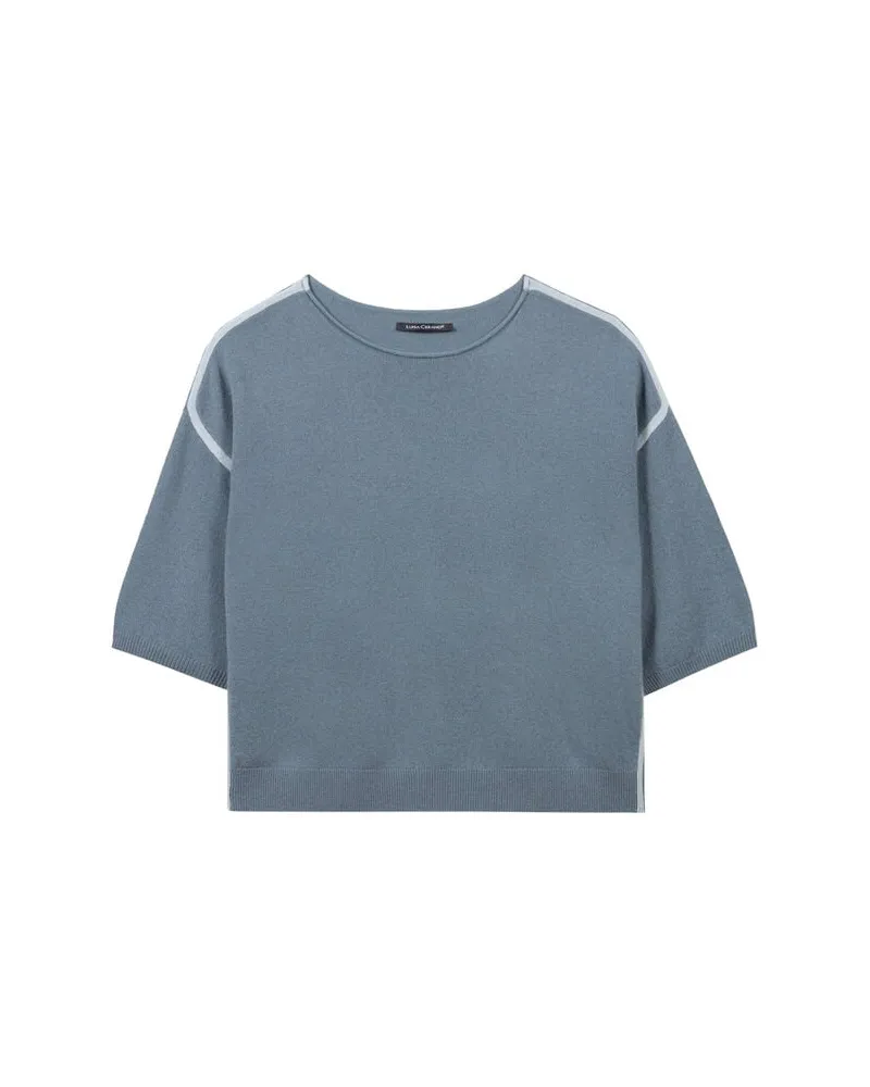 Luisa Cerano Damen Strickpullover aus Wolle-Kaschmir-Mix Graublau