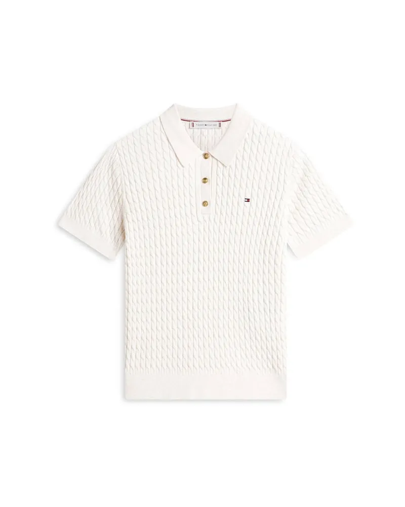 Tommy Hilfiger Damen Poloshirt aus Baumwolle Ivory