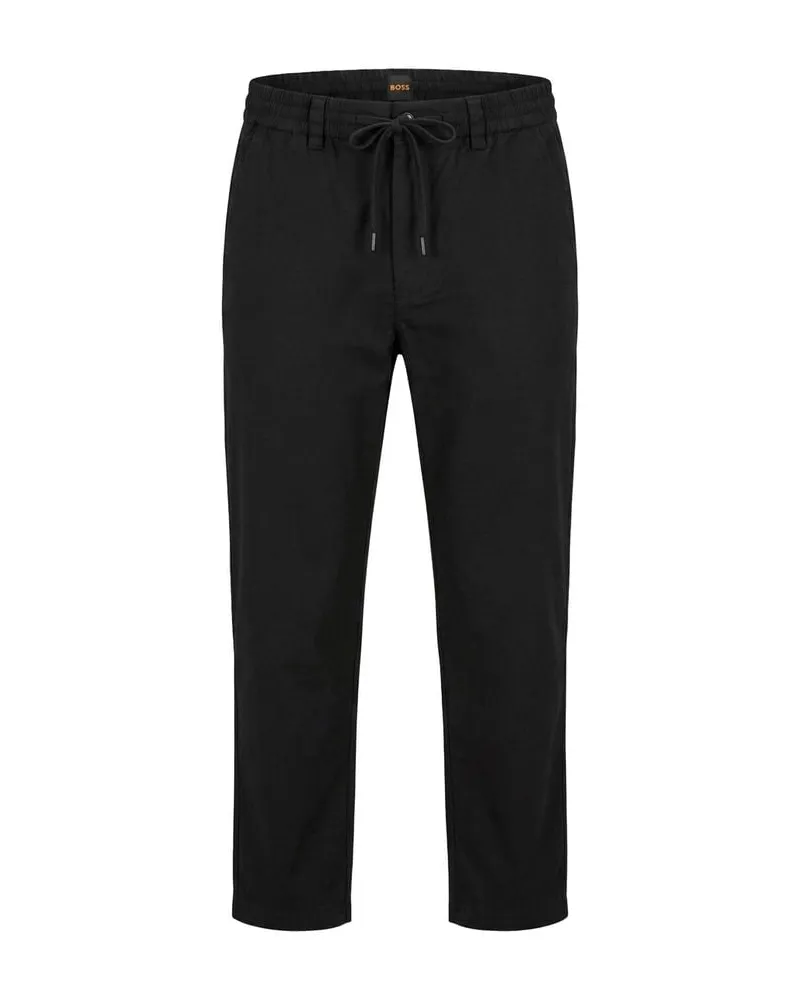 HUGO BOSS Herren Chino Straight Tapered Fit Schwarz