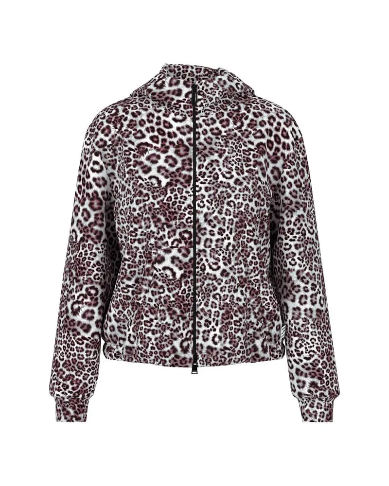 Marc Cain Damen Jacke mit Leo-Print Bordeaux