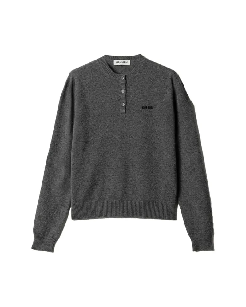 Miu Miu Damen Kaschmirpullover Grau