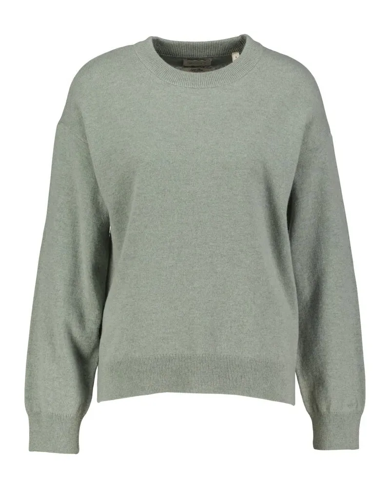 Gant Damen Strickpullover aus Lammwolle Grün