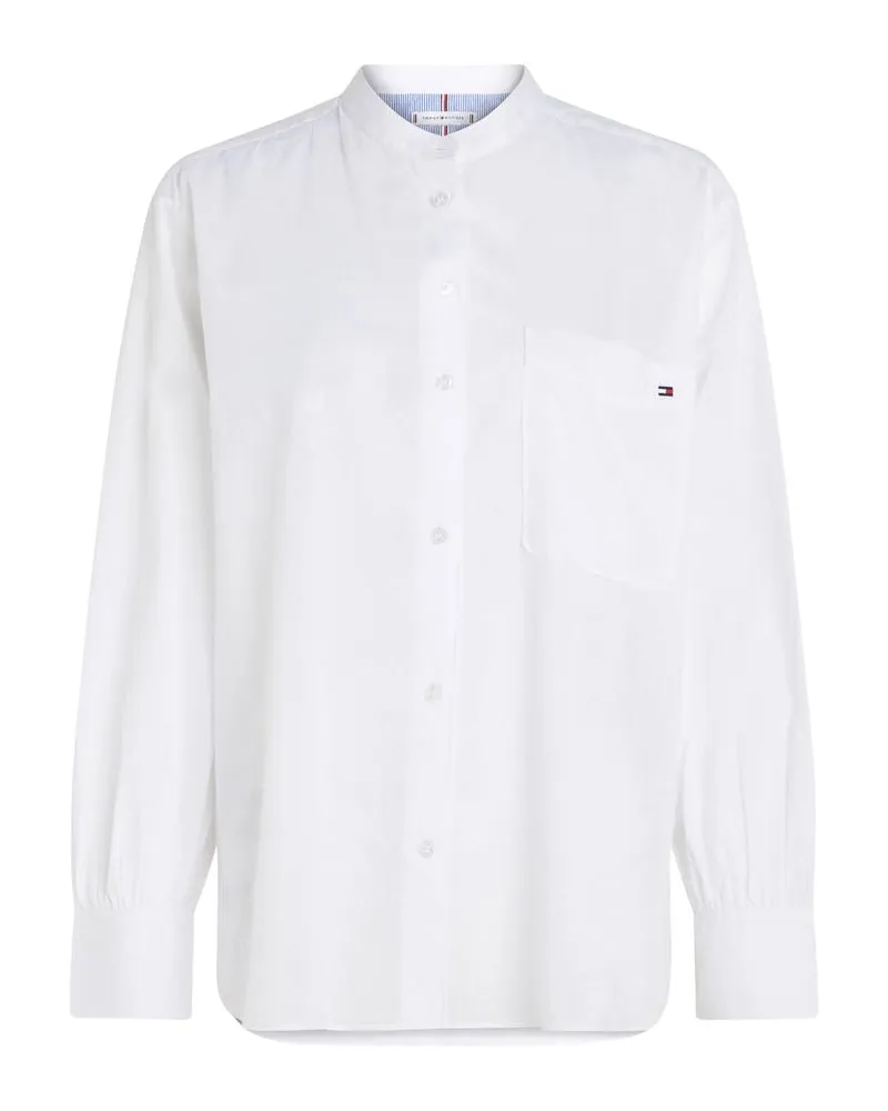 Tommy Hilfiger Damen Bluse Oversized Fit Weiss