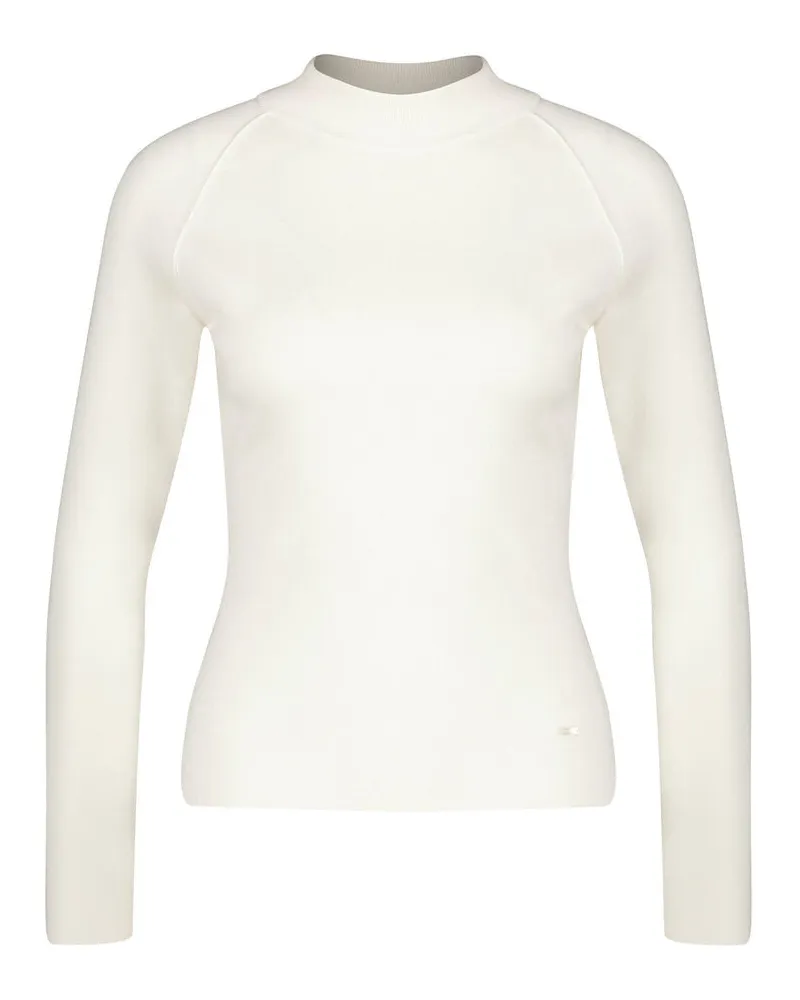 Akris Damen Pullover aus Kaschmir und Seide Weiss