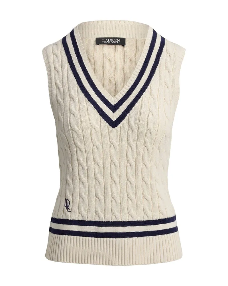 Ralph Lauren Damen Pullunder aus Seide Offwhite