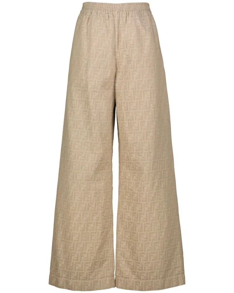Fendi Damen Hose FF-CHAMBRAY Sand