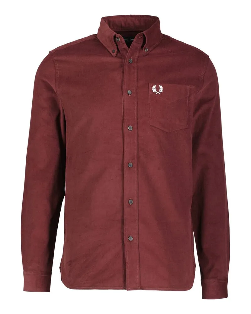 Fred Perry Herren Cordhemd NEEDLE CORD SHIRT Bordeaux