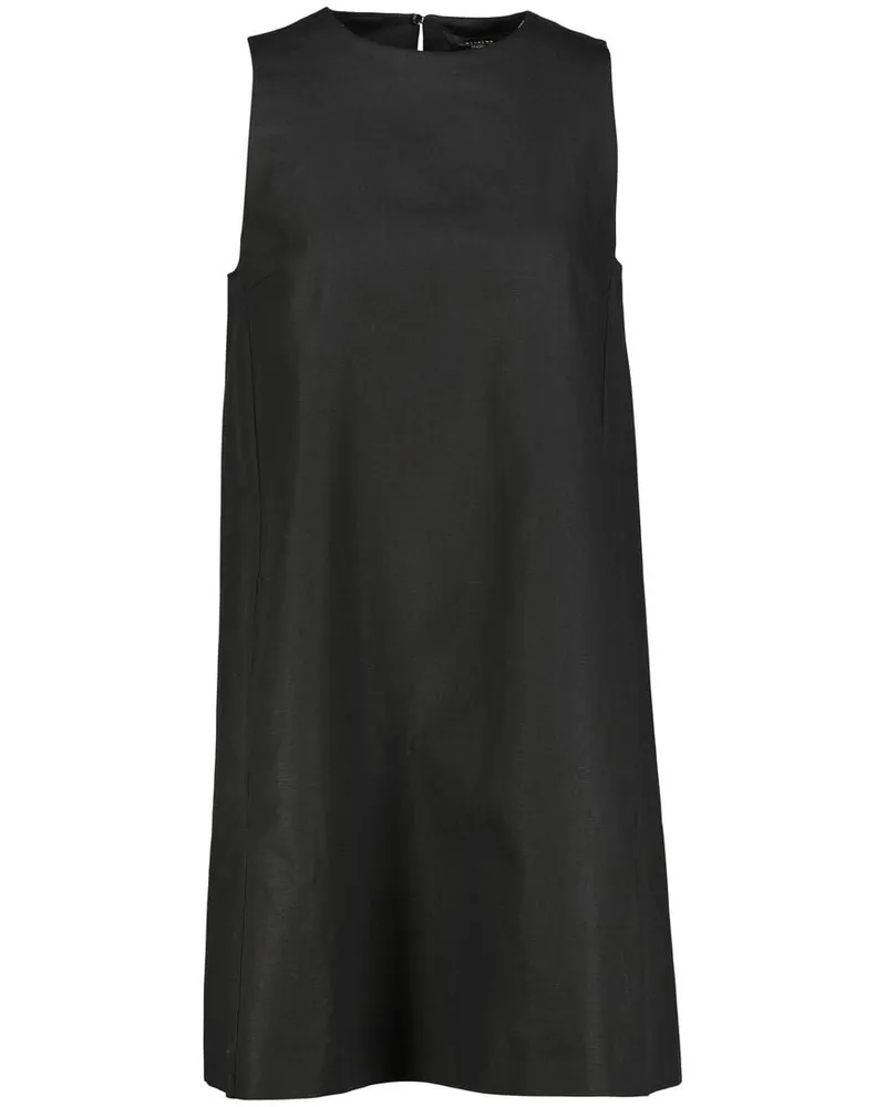 Max Mara Damen Kleid aus Baumwolle und Leinen RACER Schwarz