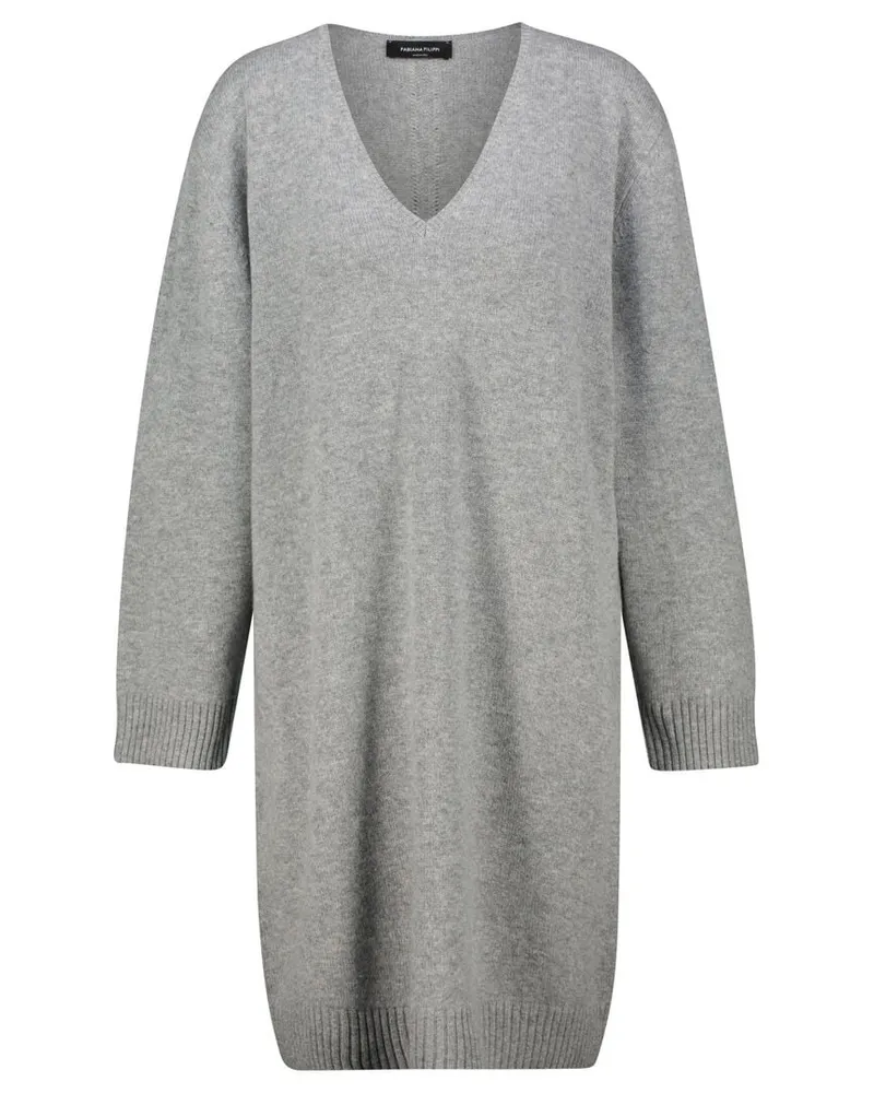 Fabiana Filippi Damen Strickkleid mit Kaschmiranteil Grau