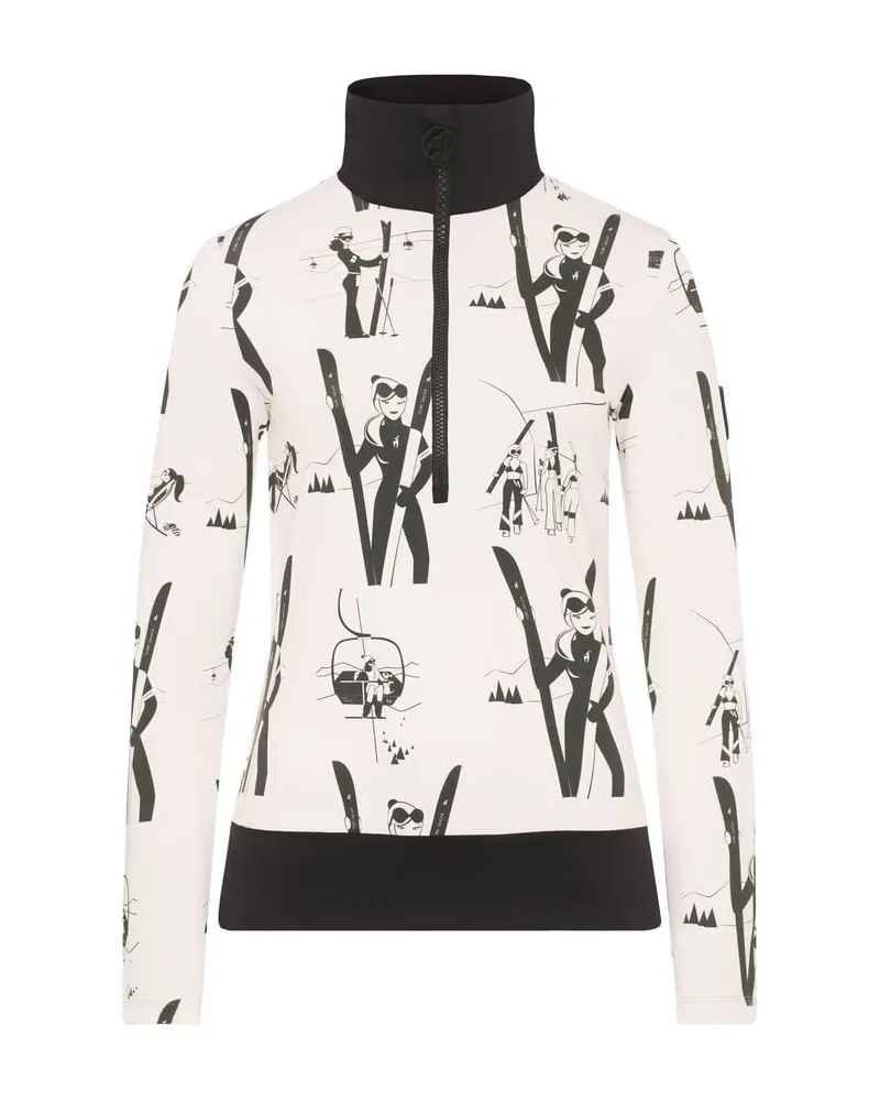 Picture Damen Pullover WIEKA PRINT Slim Fit mit Stretch-Anteil Wollweiss