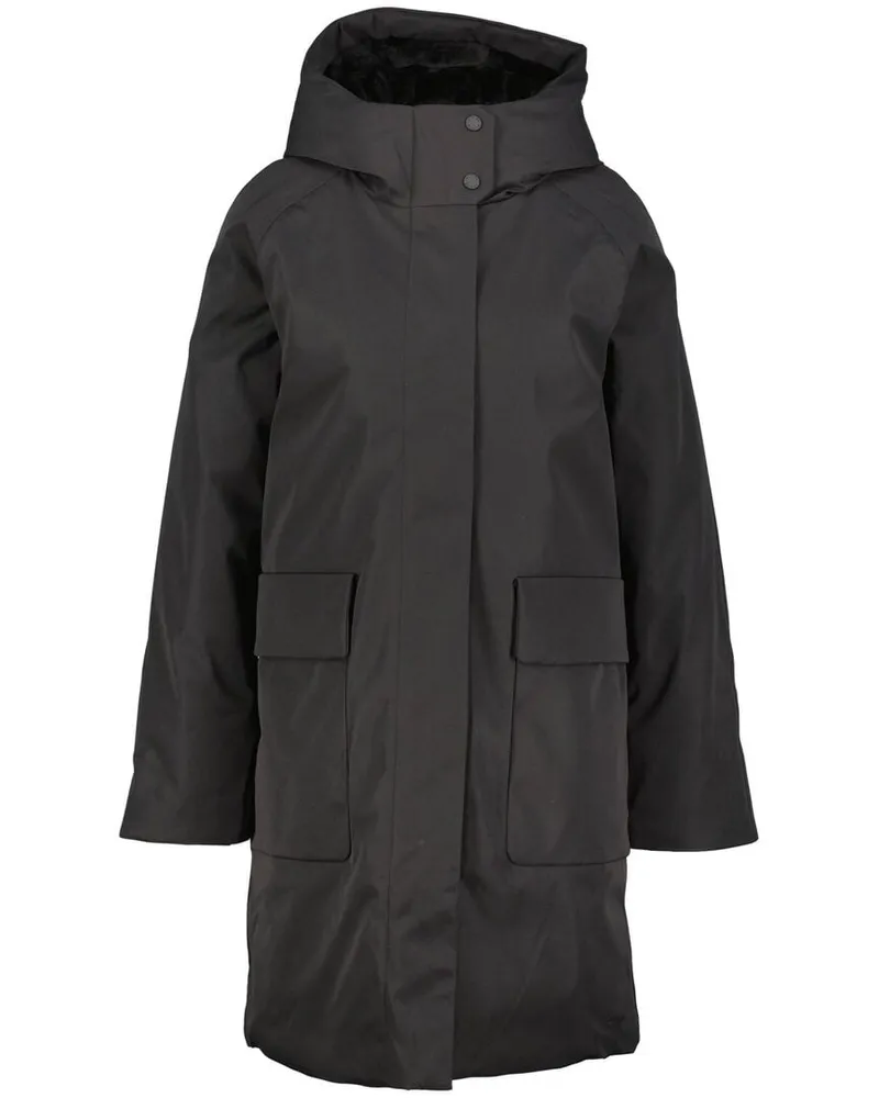 Elvine Damen Winterjacke lang mit Kapuze ALLYSON Regular Fit Schwarz