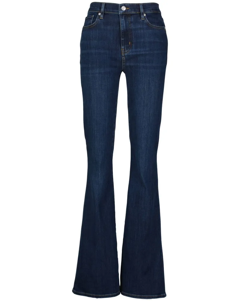 Frame Denim Damen Jeans mit Baumwolle und Lyocell LE HIGH FLARE Blueblack