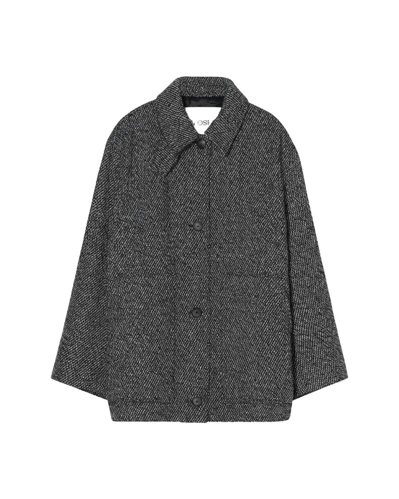 Closed Damen Mantel aus Mouliné-Garnen Grau