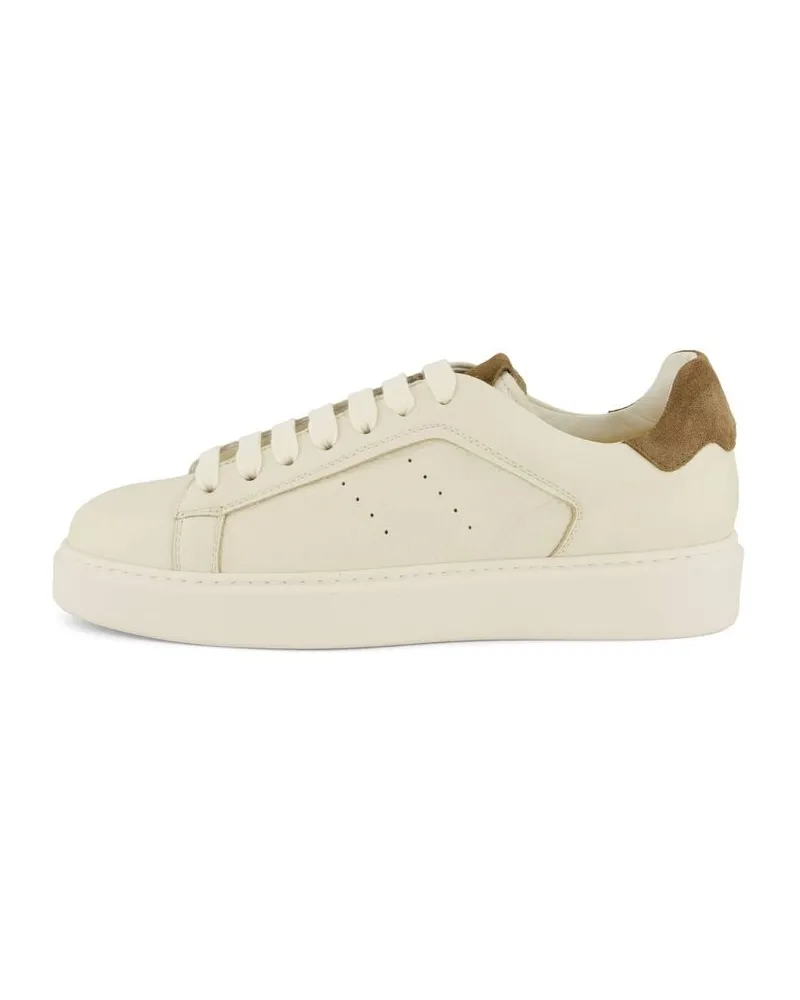 Doucal´s Herren Sneaker aus Leder Offwhite