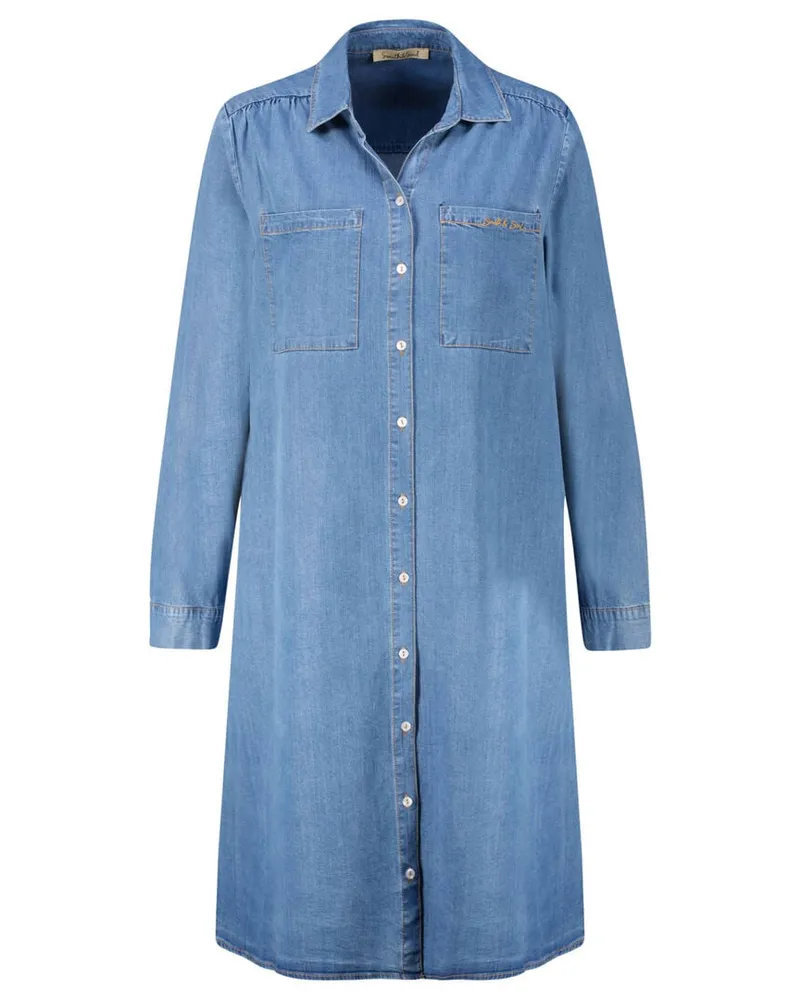 Smith & Soul Damen Hemdblusenkleid mit Lyocell Blue