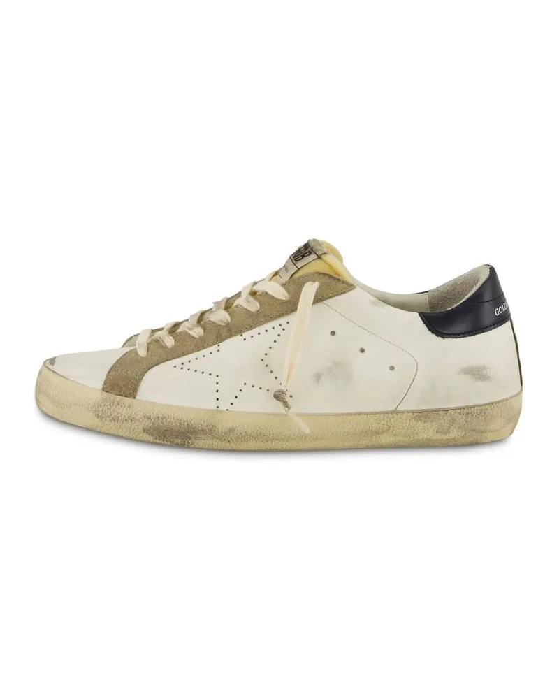 Golden Goose Herren Sneaker Leder SUPER STAR FOAM Weiss