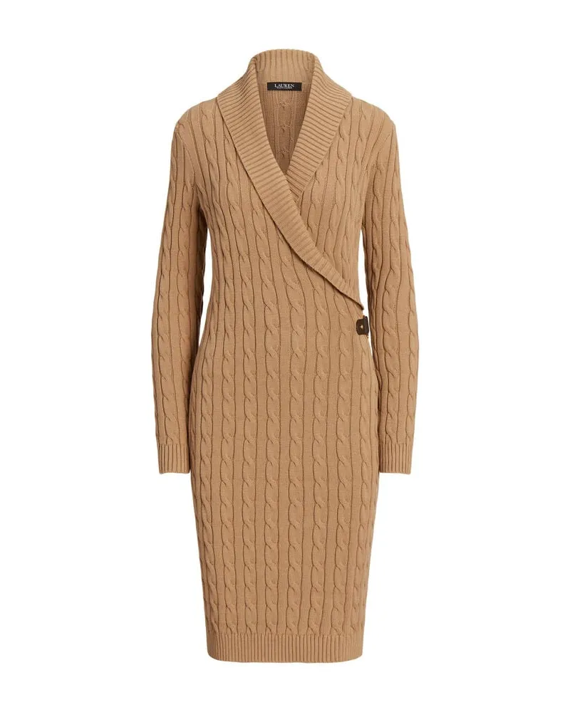 Ralph Lauren Damen Strickkleid Camel