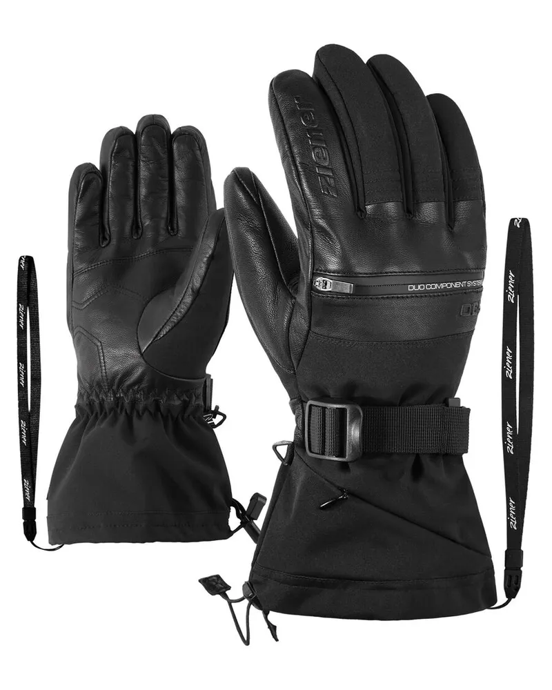 Ziener Herren Fingerhandschuhe "Gallinus As(R Schwarz