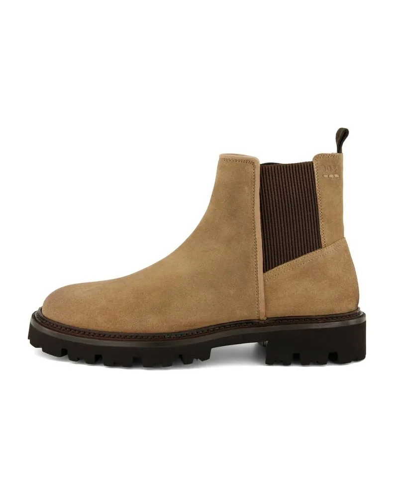 HUGO BOSS Herren Chelsea Boot aus Leder JULYO_CHEB_SDE Beige