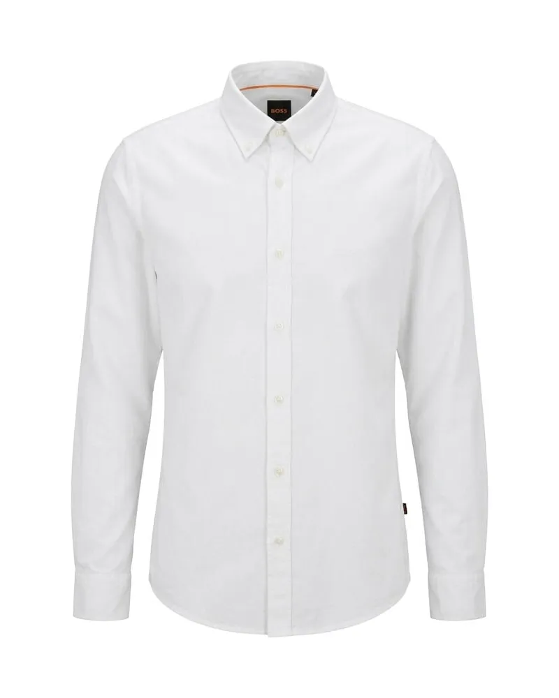 HUGO BOSS Herren Hemd RICKERT Weiss