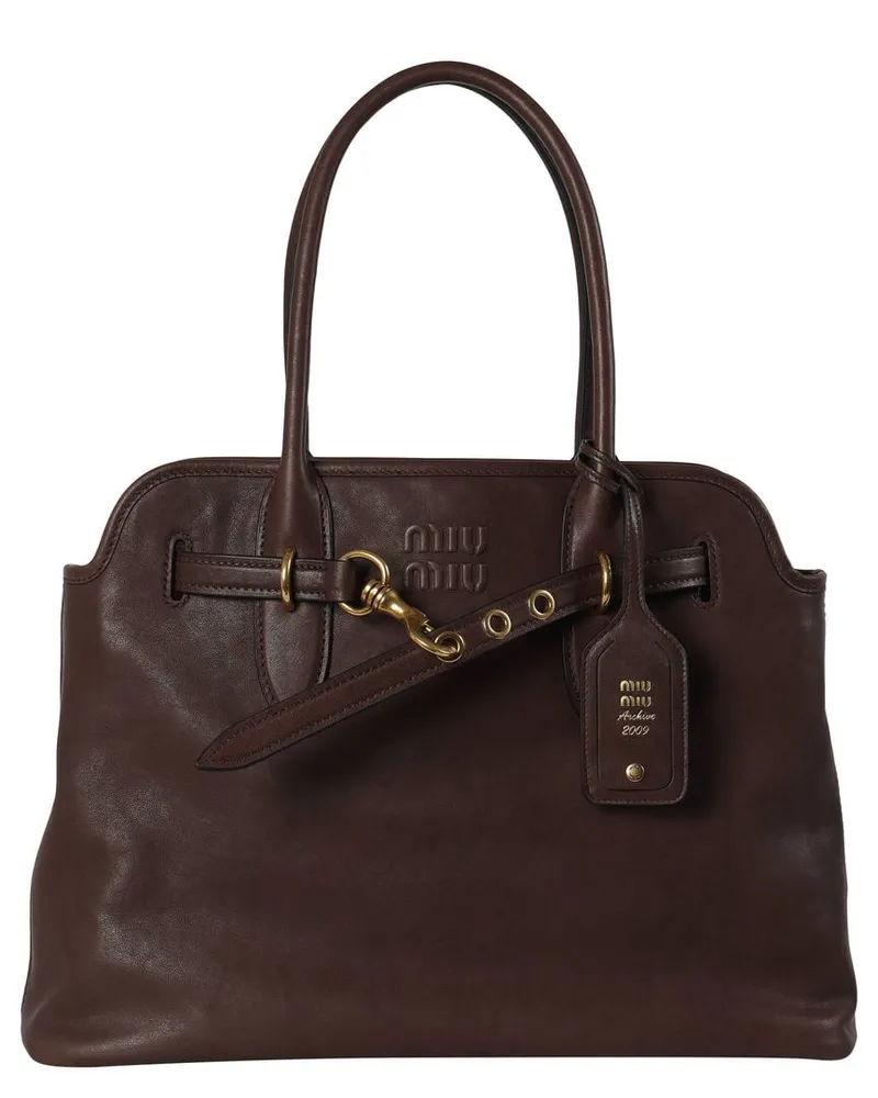Miu Miu Damen Shopper AVENTURE Nougat