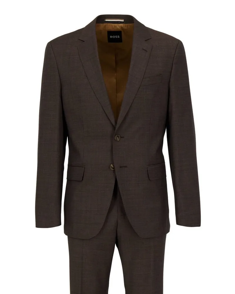 HUGO BOSS Herren Anzug Slim Fit Braun
