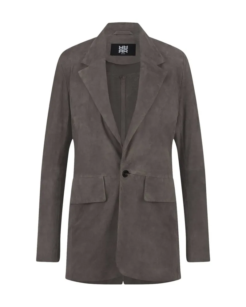 Riani Damen Blazer aus Veloursleder Braun