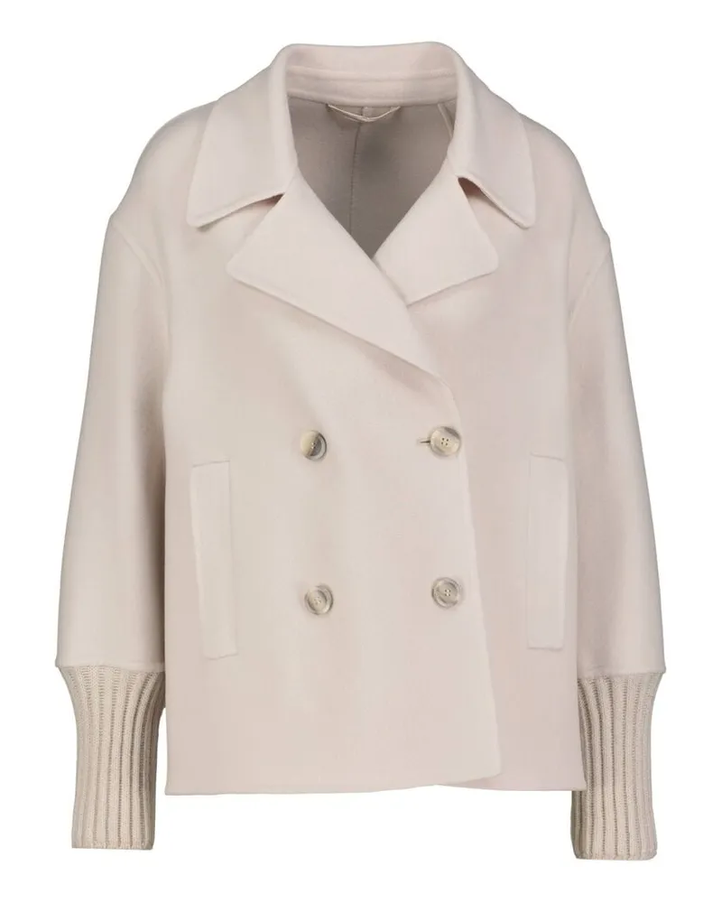 Peserico Damen Jacke aus Wollmischung mit Kaschmir Offwhite