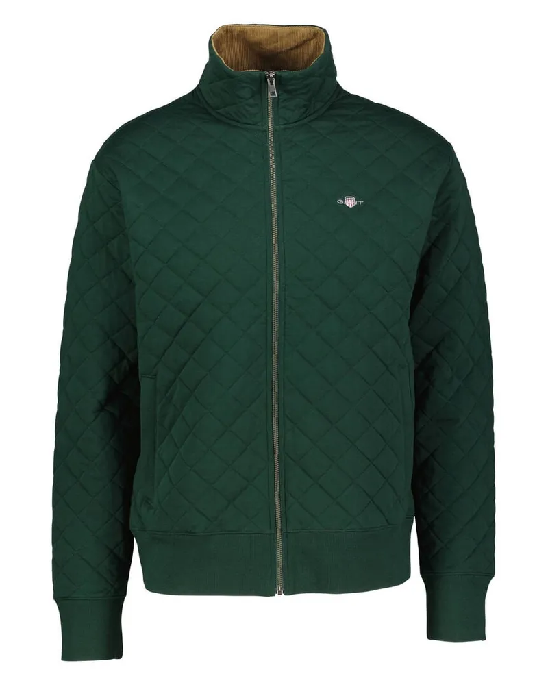 Gant Herren Sweatjacke QUILTED CORD Regular Fit Grün