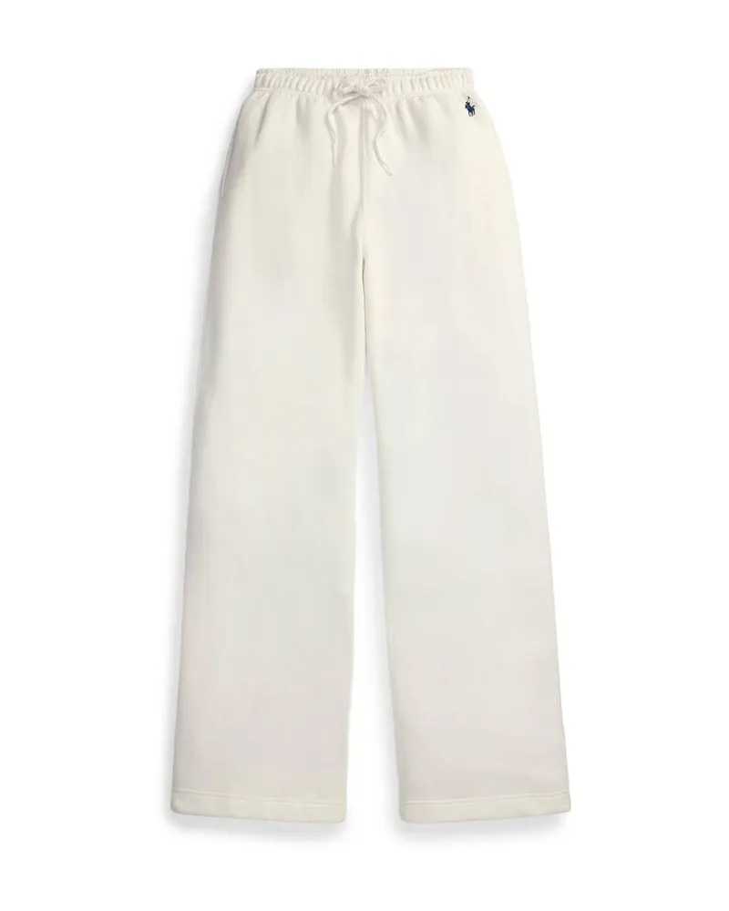 Ralph Lauren Damen Jogginghose mit weitem Bein Weiss