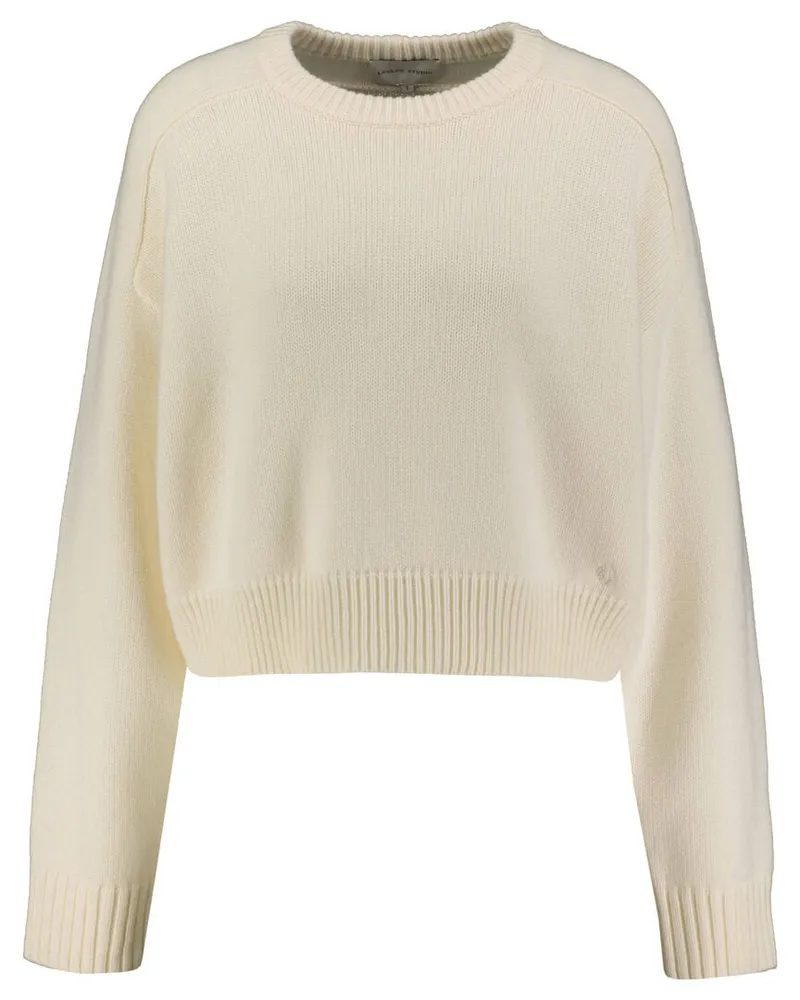 Loulou Studio Damen Strickpullover aus Wolle mit Kaschmir BRUZZI Oversized Fit Weiss