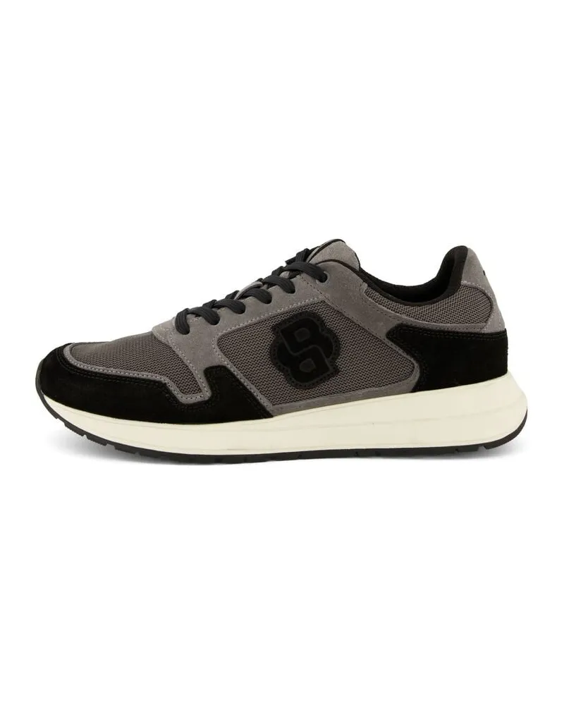 HUGO BOSS Herren Sneaker mit Leder VINSTON_RUNN Anthrazit
