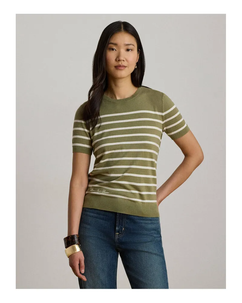 Ralph Lauren Damen Strickpullover aus Baumwoll-Modal-Mix Creme