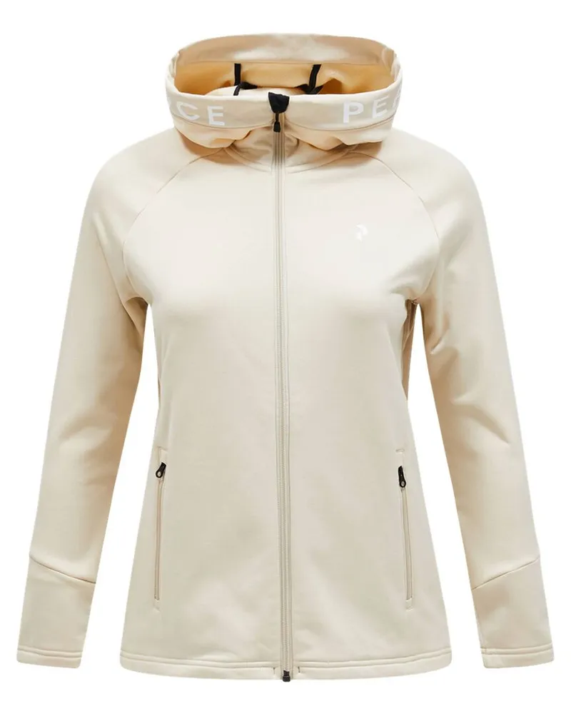 Peak Performance Damen Kapuzenjacke Midlayer RIDER Regular Fit Sand