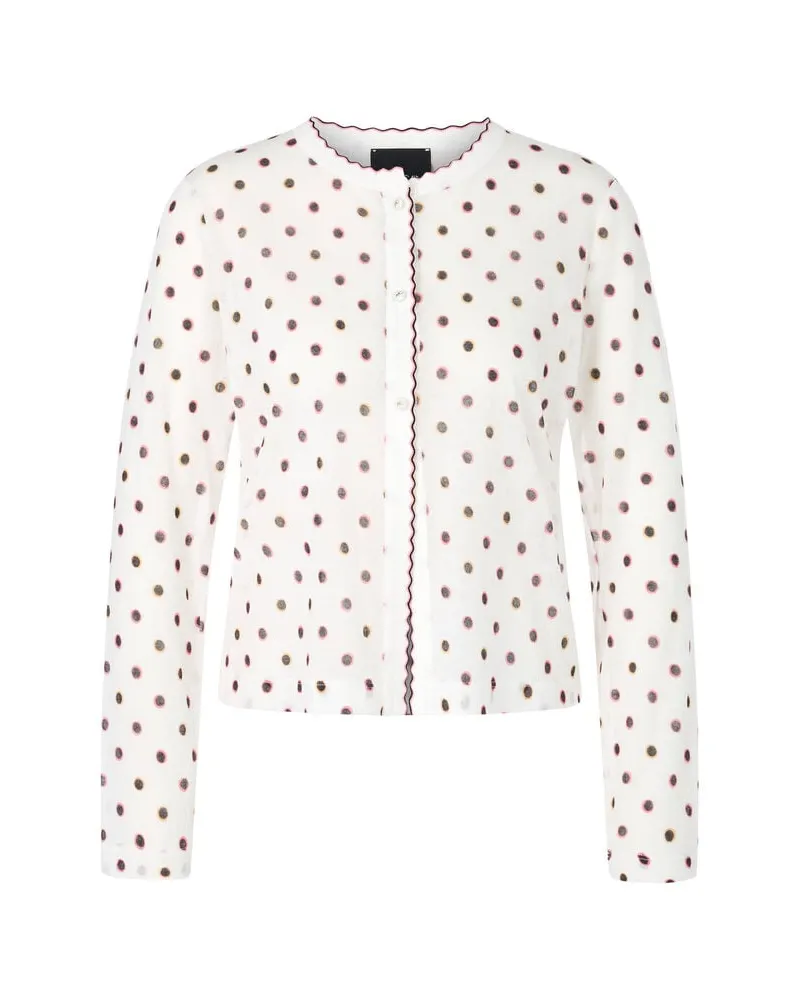 Marc Cain Damen Strickjacke Weiss