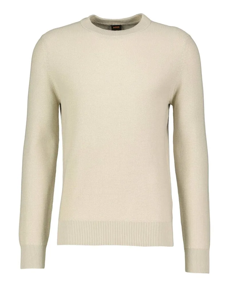 HUGO BOSS Herren Strickpullover aus Baumwollmix KLAPOK Camel