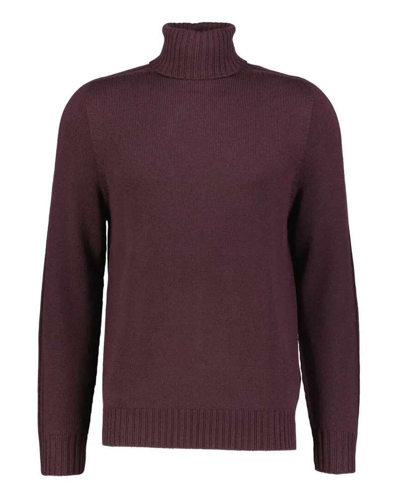 Dondup Herren Rollkragenpullover aus Wolle Bordeaux