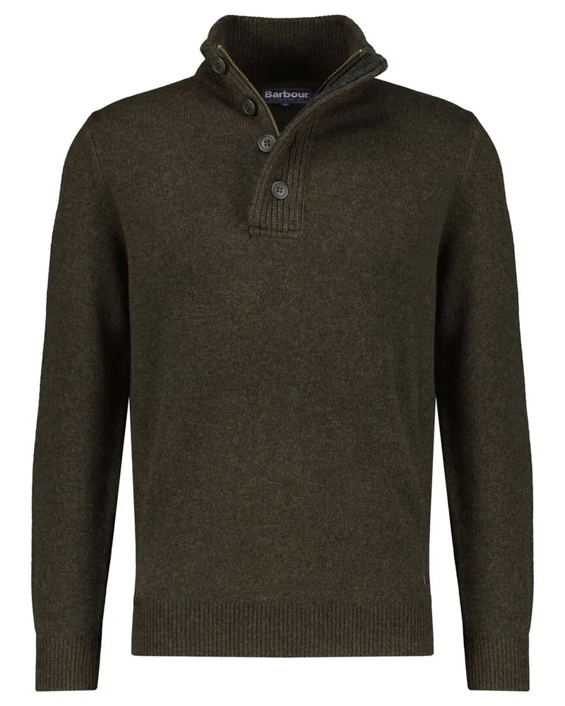 Barbour Herren Strickpullover "Patch Half Oliv