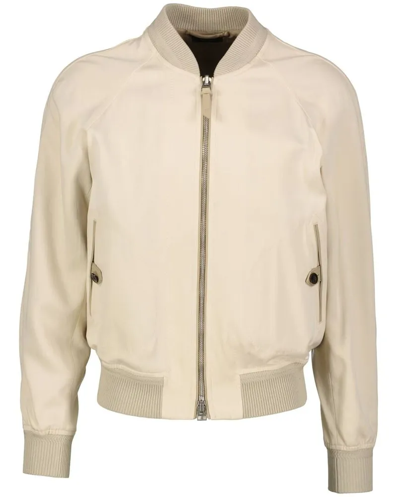 Tom Ford Herren Blouson aus Gabardine Offwhite
