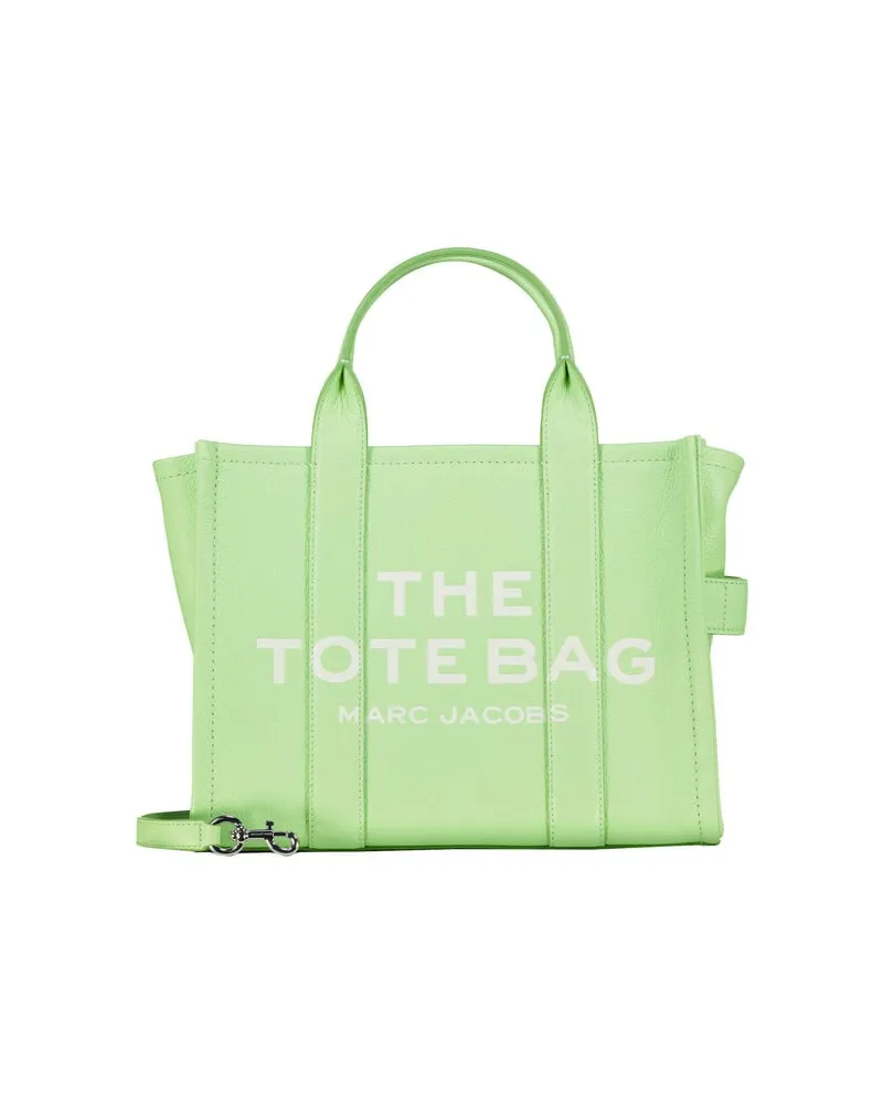 Marc Jacobs Damen Shopper THE SMALL LEATHER TOTE BAG Pistazie