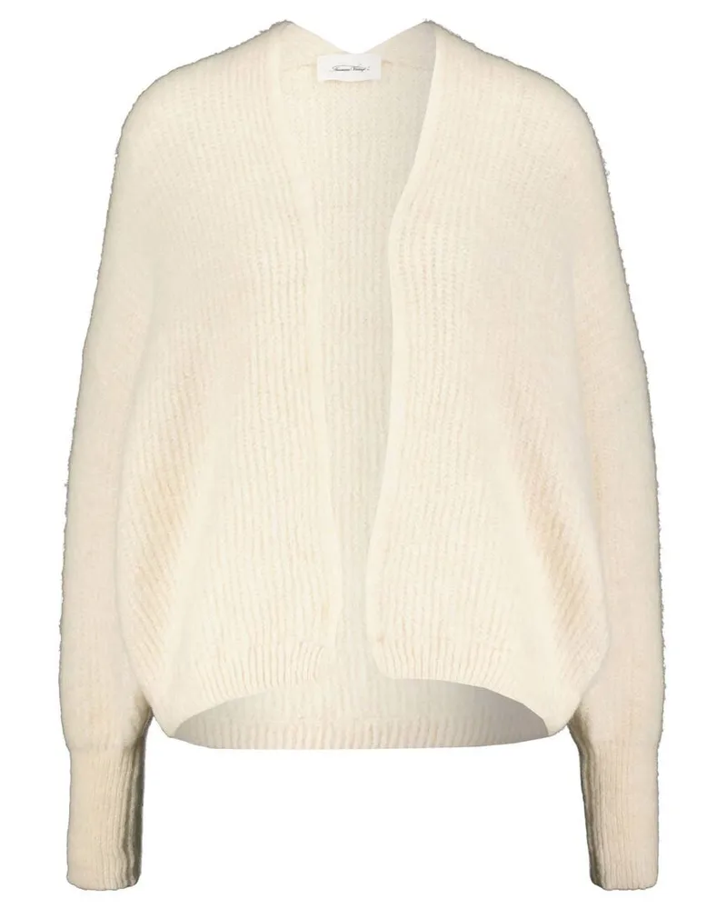 American Vintage Damen Strickjacke mit Alpaka EAST Offwhite