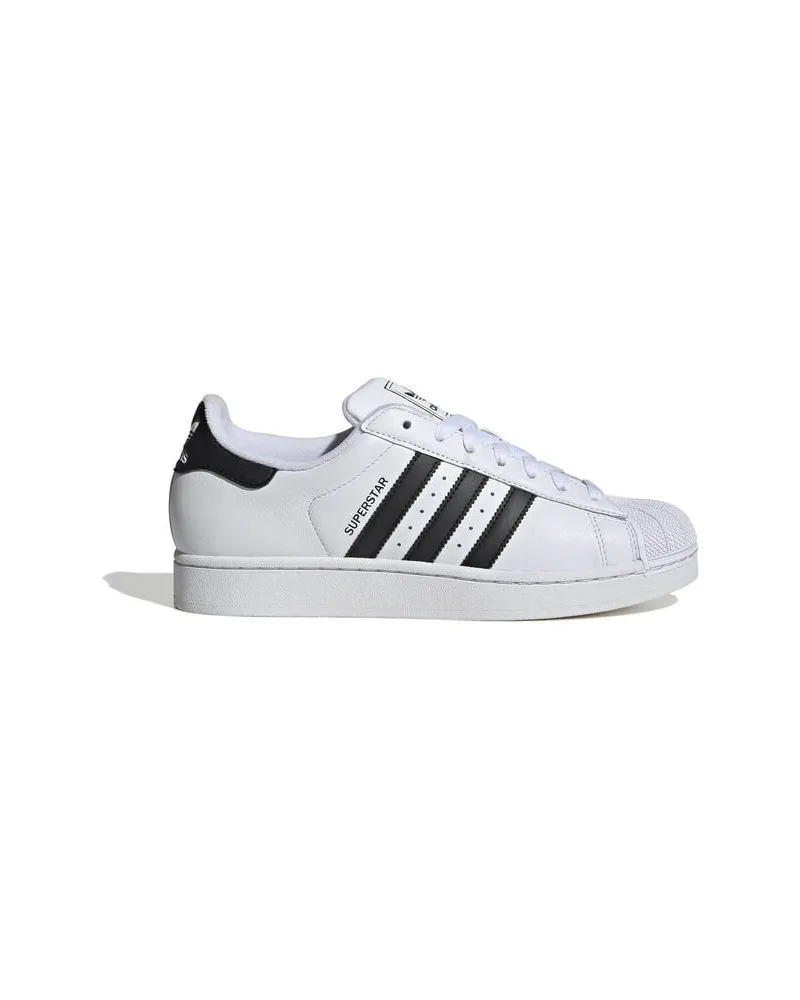 adidas Herren Sneaker aus Leder SUPERSTAR II Schwarz