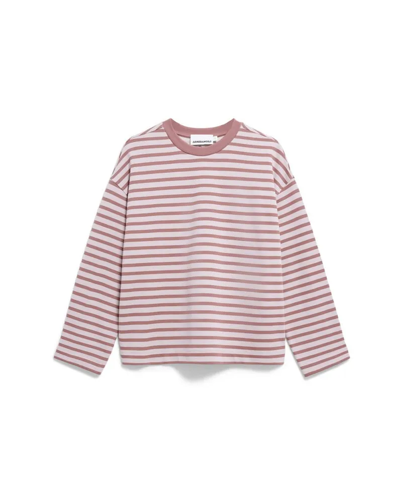 Armedangels Damen Sweatshirt FRANKAA STRIPE Beere