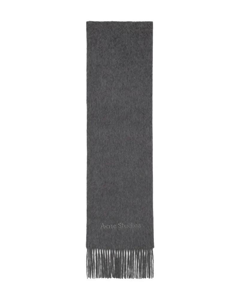 Acne Studios Schal aus Wolle und Alpaka Grau