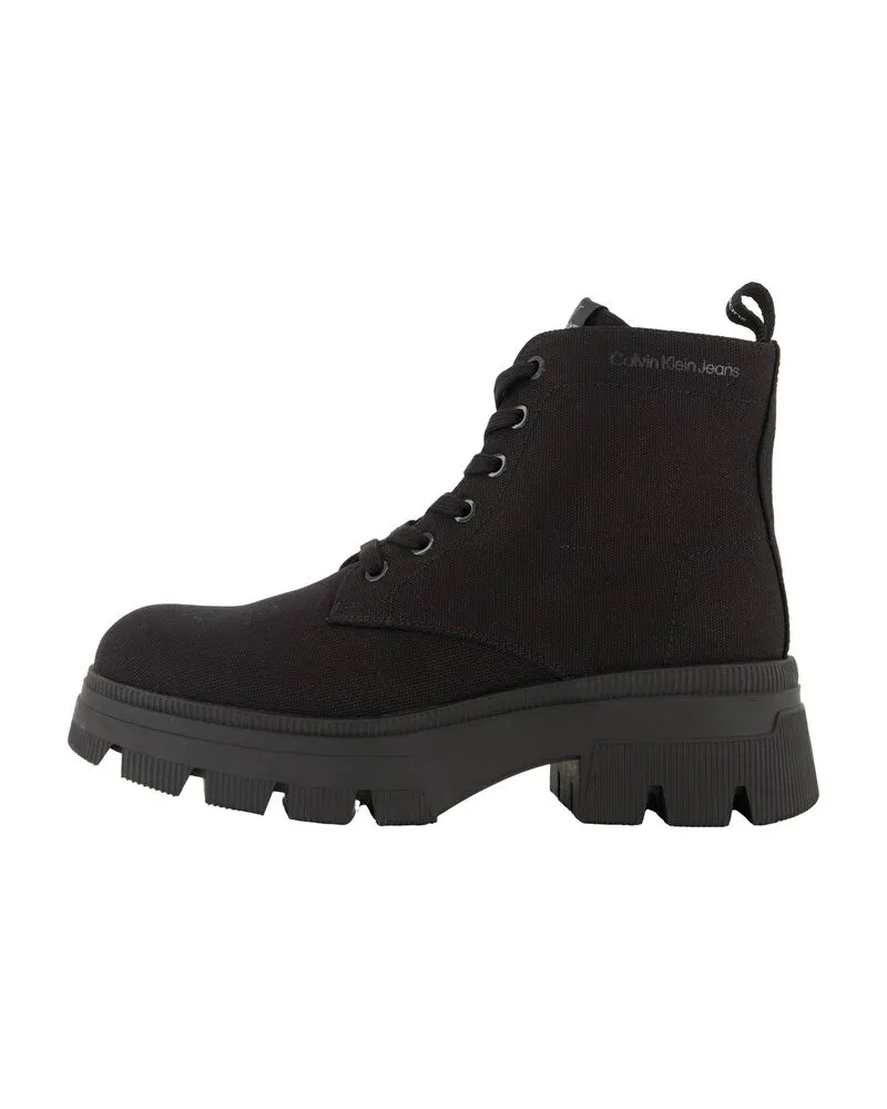 Calvin Klein Damen Boots CHUNKY COMBAT LACEUP BOOT Schwarz