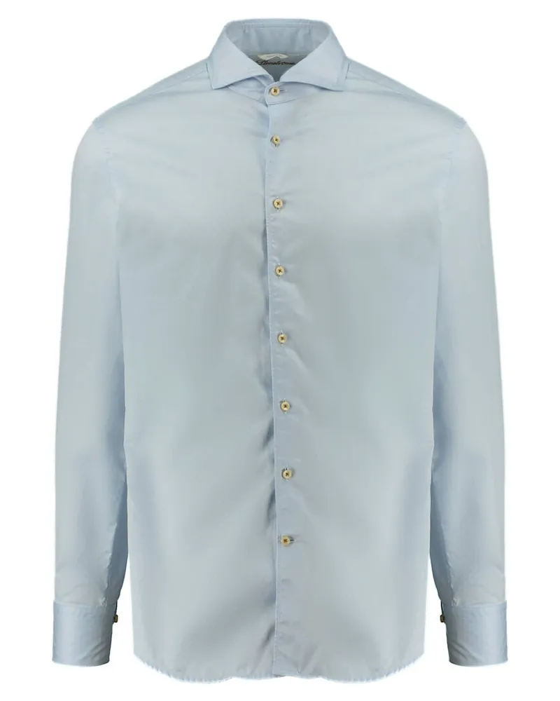 Stenströms Herren Hemd Fitted Body Langarm Bleu