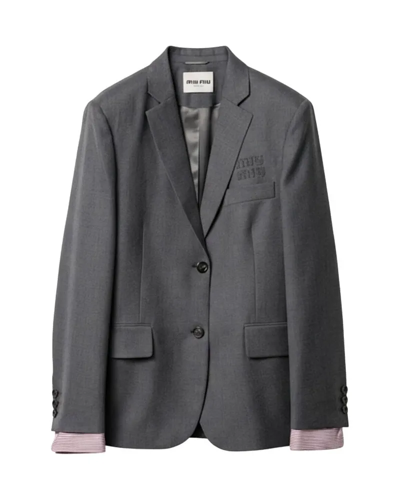 Miu Miu Damen Blazer Anthrazit